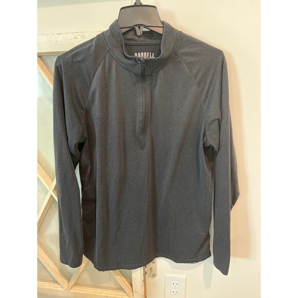 Barbell size large gray 1/4 zip pullover top - Picture 1 of 4